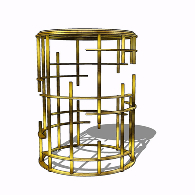 现代金属摆件免费su模型(1)