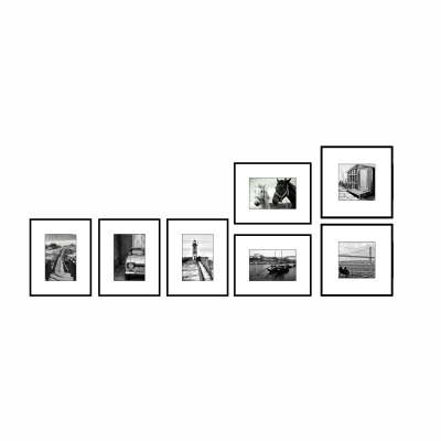 现代黑白装饰画免费su模型(1)
