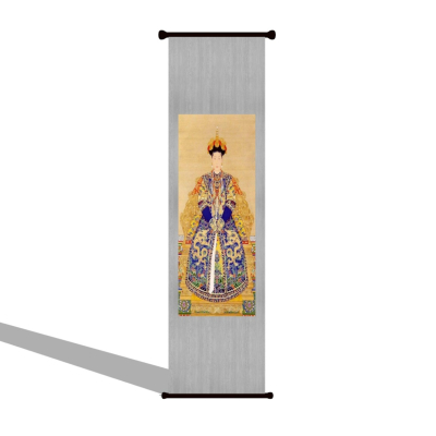 中式皇后装饰画免费su模型(1)