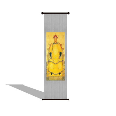 中式皇帝装饰画免费su模型(1)
