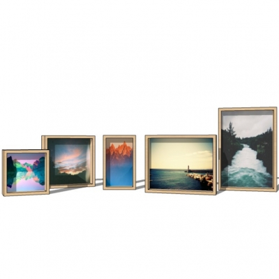 现代装饰画免费su模型(1)