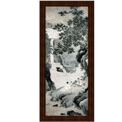 中式山水装饰画免费su模型(1)