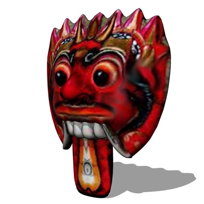 美式印第安人面具免费su模型(1)