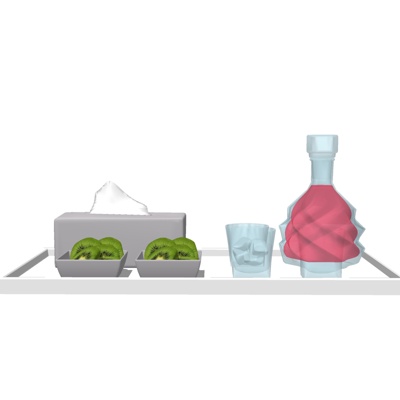 现代红酒食品摆件免费su模型(1)