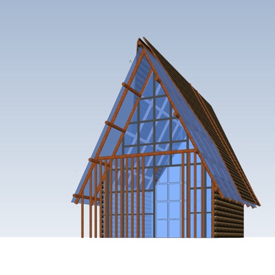 现代小木屋住宅免费su模型(1)