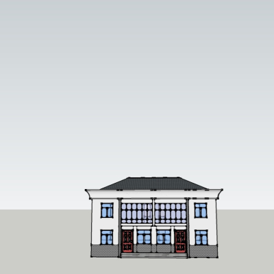 现代农村别墅免费su模型(1)