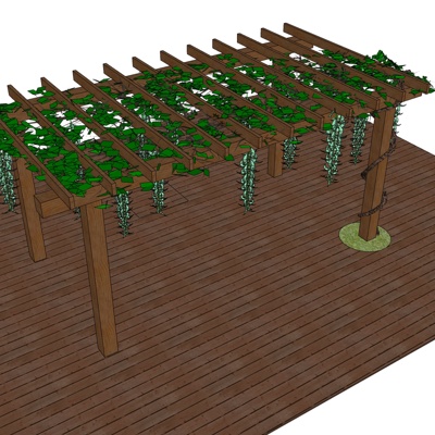 现代藤蔓架免费su模型(1)