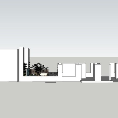 现代天台花园免费su模型(1)