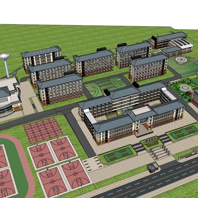 现代学校规划免费su模型(1)