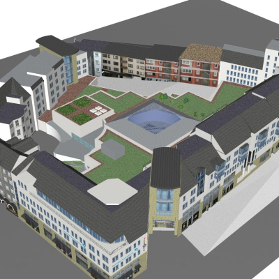 欧式学校鸟瞰规划免费su模型(1)