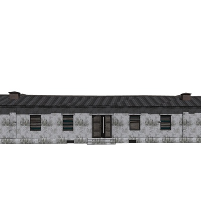 中式房屋外观免费su模型(1)