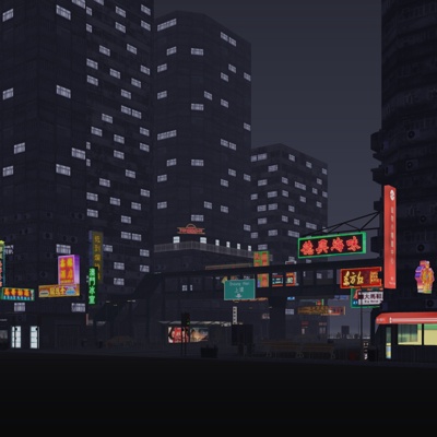 现代住宅小区夜景免费su模型(1)