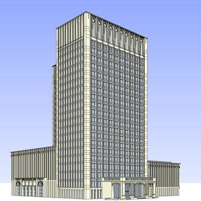 新古典酒店免费su模型(1)