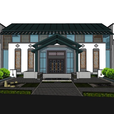 中式古建民房免费su模型(1)