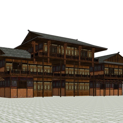 中式客栈免费su模型(1)