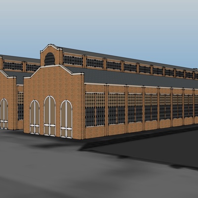 欧式沿街商业建筑免费su模型(1)