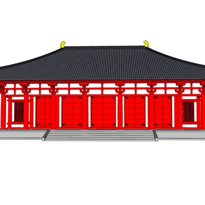 中式殿宇免费su模型(1)