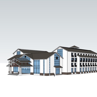 新中式酒店免费su模型(1)