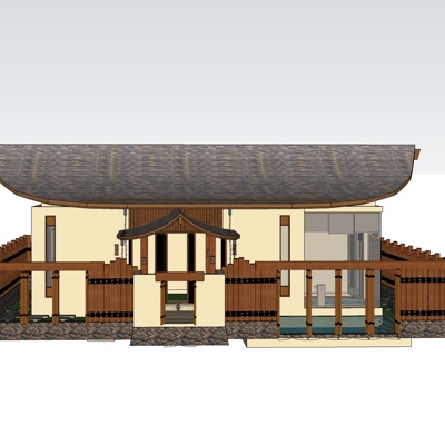东南亚房屋建筑免费su模型(1)