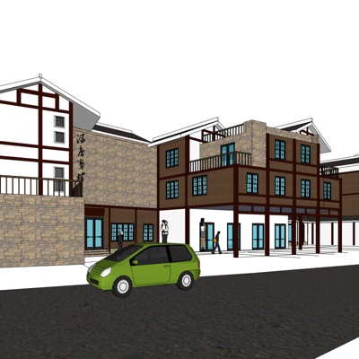 新中式酒店免费su模型(1)