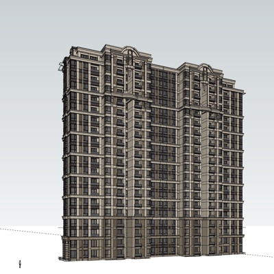欧式高层公寓免费su模型(1)