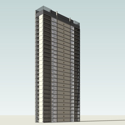 现代高层住宅免费su模型(1)
