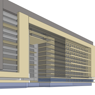 现代办公楼免费su模型(1)