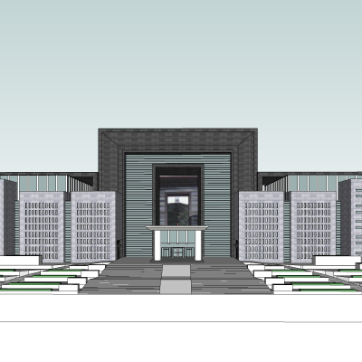 现代会所建筑免费su模型(1)