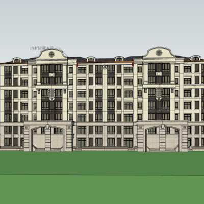 法式公寓楼免费su模型(1)