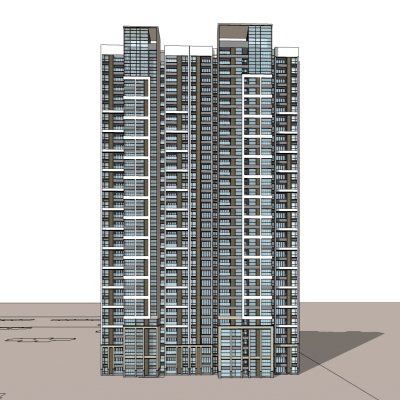 现代高层办公楼免费su模型(1)