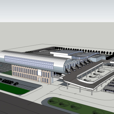 现代车站免费su模型(1)