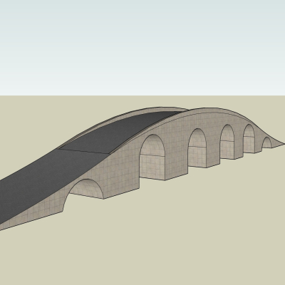 现代桥梁免费su模型(1)