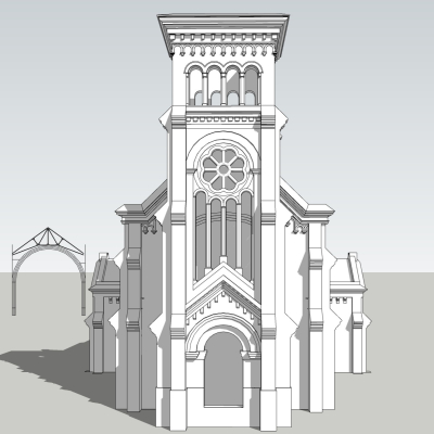 欧式主教座堂免费su模型(1)