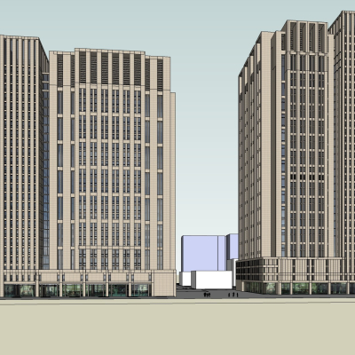 现代高层办公楼免费su模型(1)