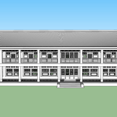 欧式独栋住宅免费su模型(1)