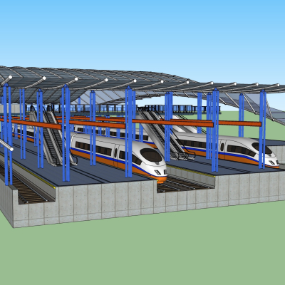 现代车站免费su模型(1)