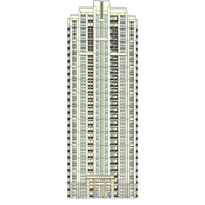 新古典高层公寓楼免费su模型(1)