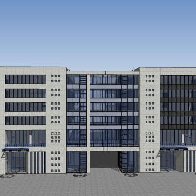 现代工业区外观免费su模型(1)