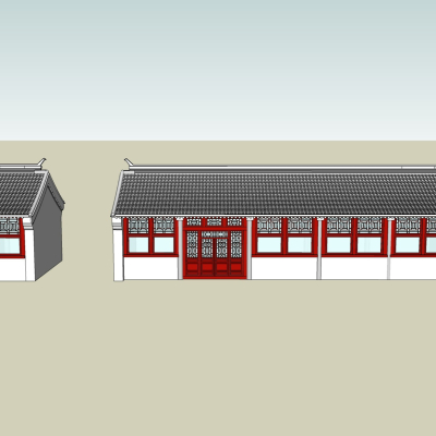 日式古建民房免费su模型(1)