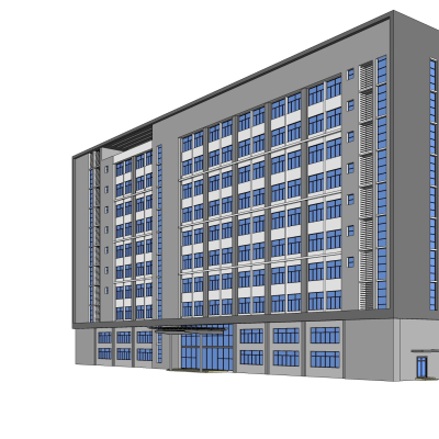 现代办公楼免费su模型(1)