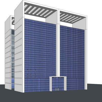 现代办公楼免费su模型(1)