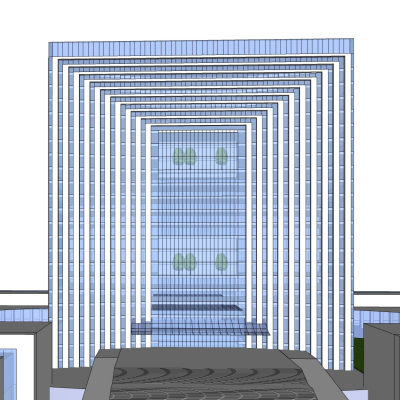 现代高层办公楼免费su模型(1)