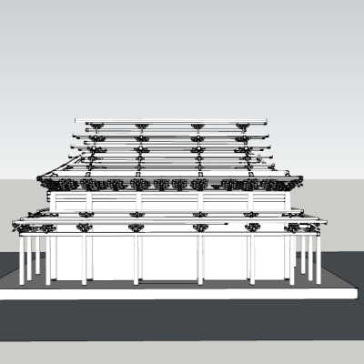 现代古建民房免费su模型(1)