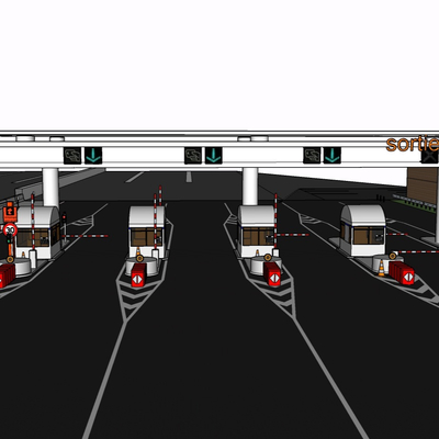 现代收费站免费su模型(1)