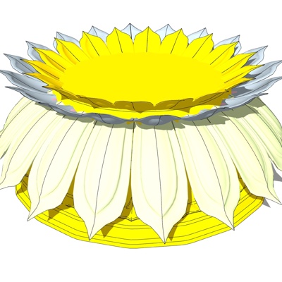 现代莲花须弥座免费su模型(1)