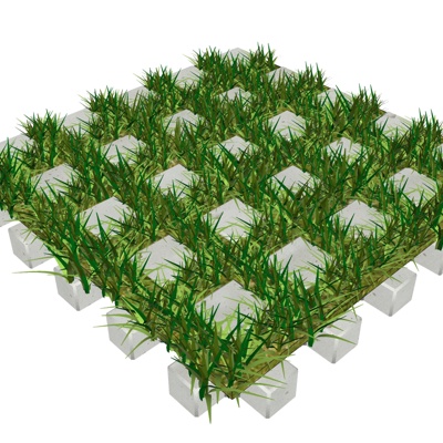 现代植草砖免费su模型(1)