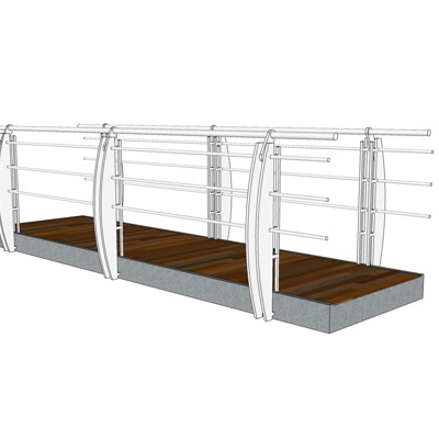 现代木桥免费su模型(1)