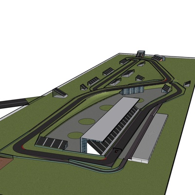 现代赛车跑道免费su模型(1)