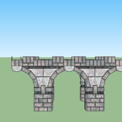 现代石拱桥免费su模型(1)