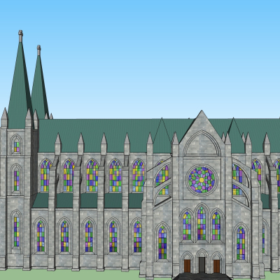 欧式主教座堂免费su模型(1)